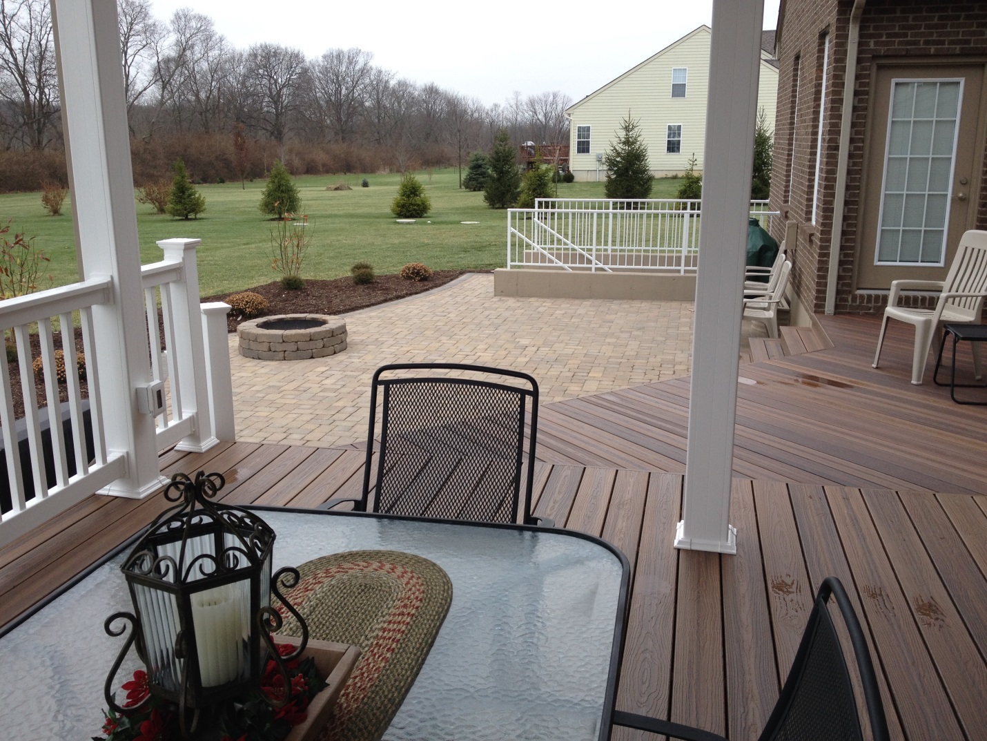 outdoor furniture and fire pit