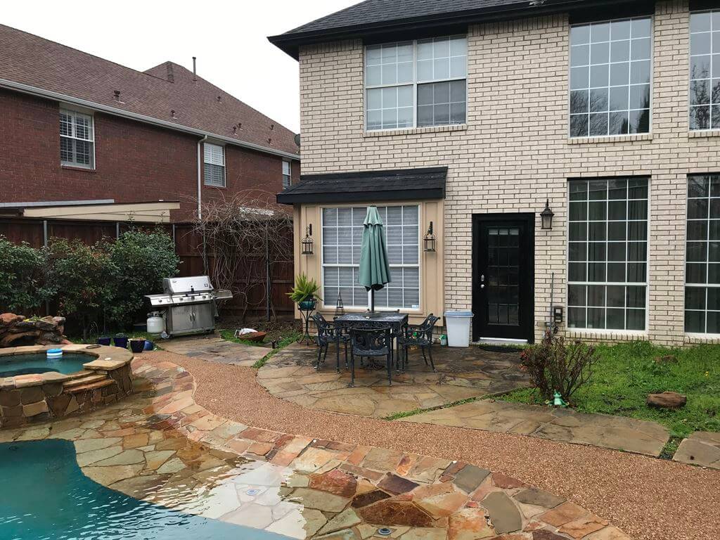 Old poolside patio