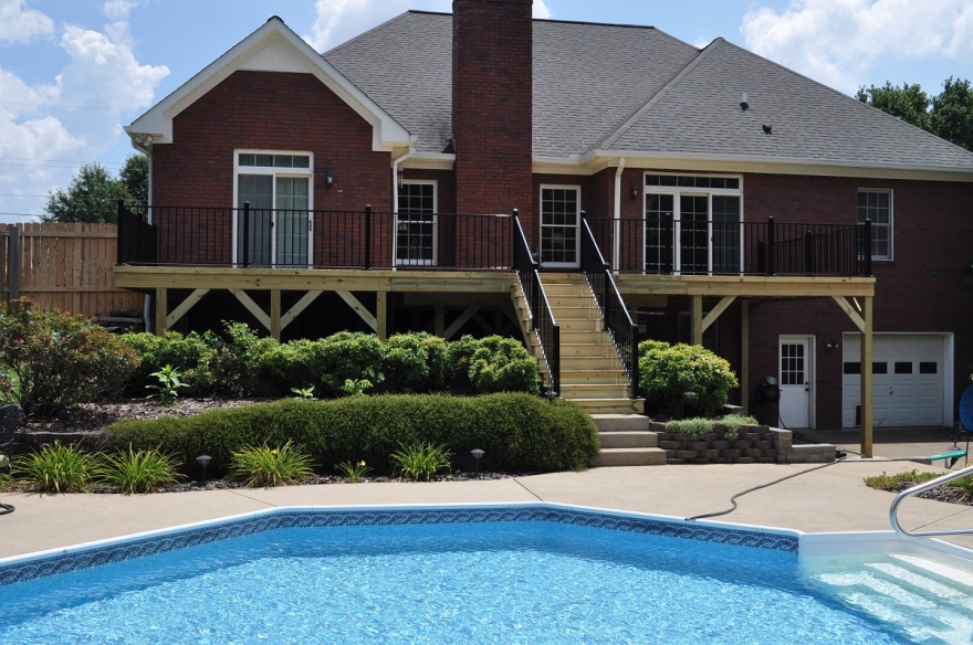 Nashville poolside elevated deck