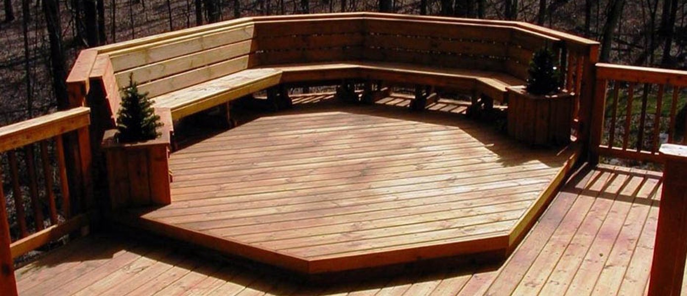 Wooden Deck Bench