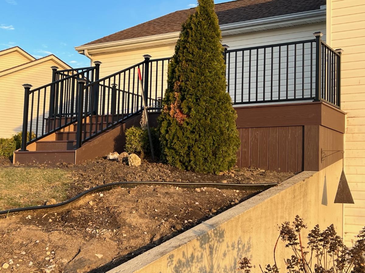 Custom Deck with Railing Posts