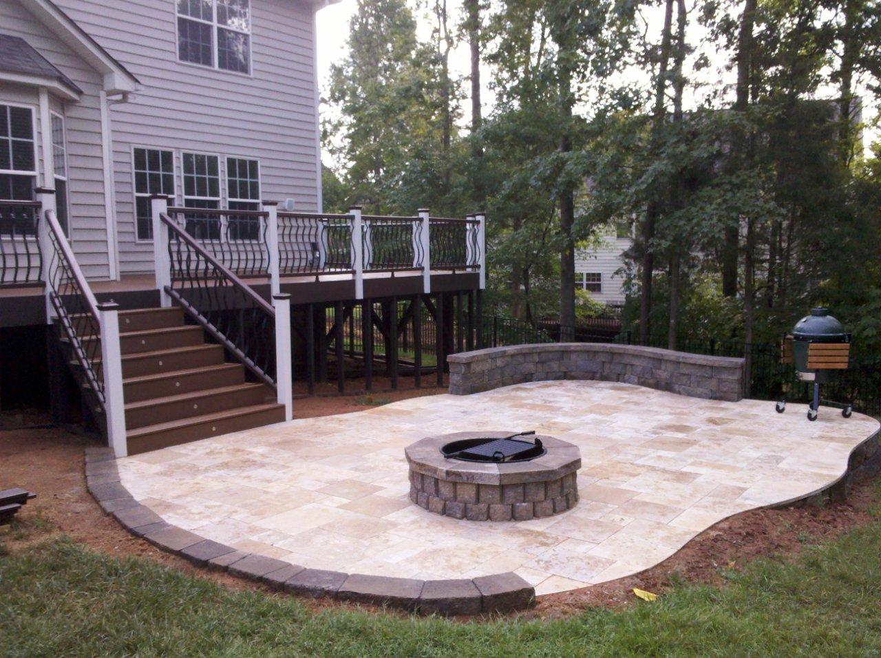 paver patio and composite deck in rock hill, SC.