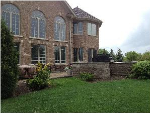 Patio and large house