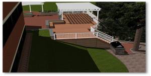 3D rendering with pergola