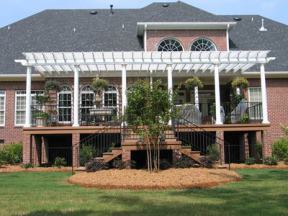 Pergola and seating area