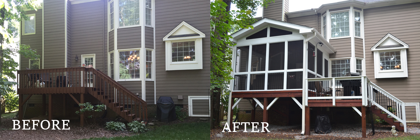 Replacing A Small Deck With A Larger Screened Porch And Deck Combination Gives Life To A Seldom Used Archadeck Of Raleigh Durh