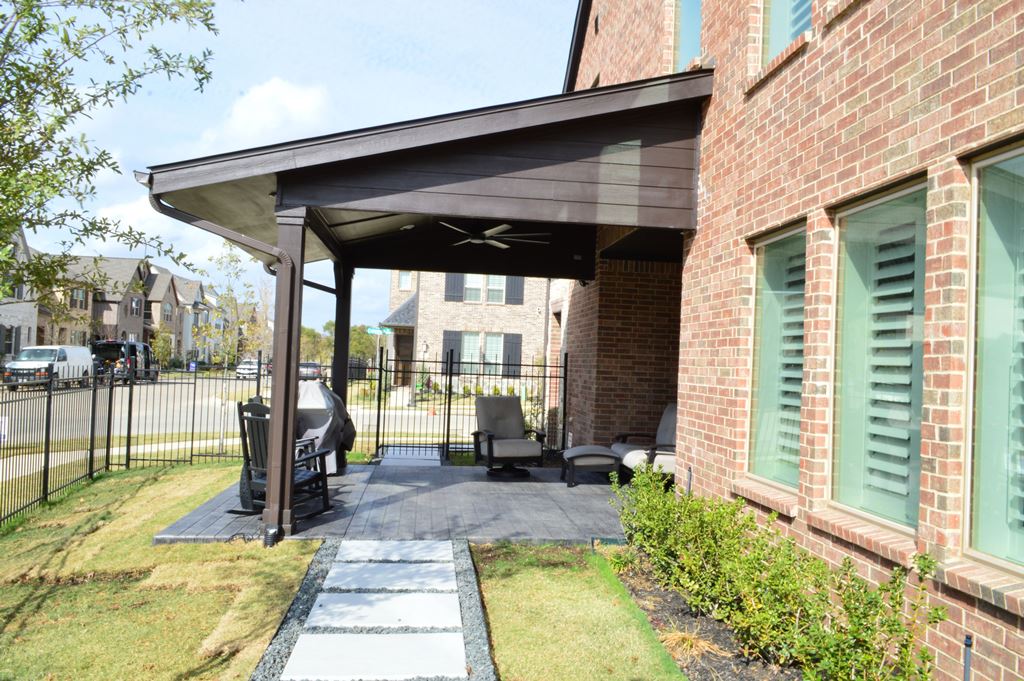 Irving TX Custom Covered Patio and Pathway Flaunts the Archadeck Always