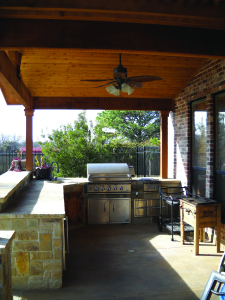 outdoor kitchen space
