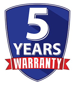 5 year warranty