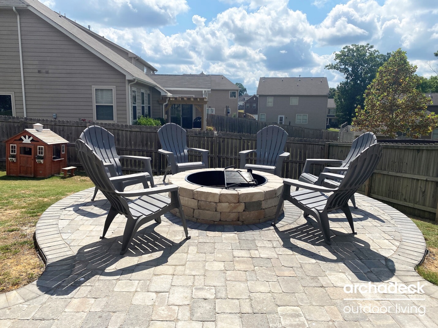 outdoor patio with firepit