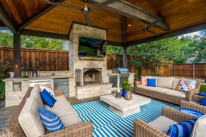 Outdoor Kitchen and Shade Structure