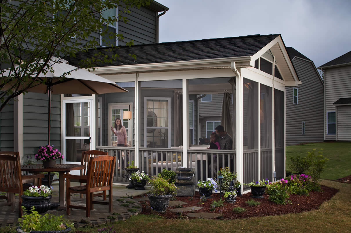 Custom designed screened porch