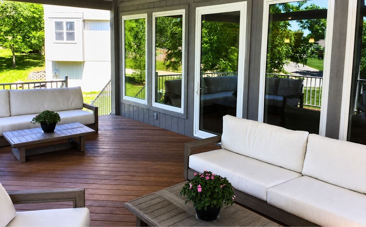 Shawnee KS Ipe hardwood porch floor
