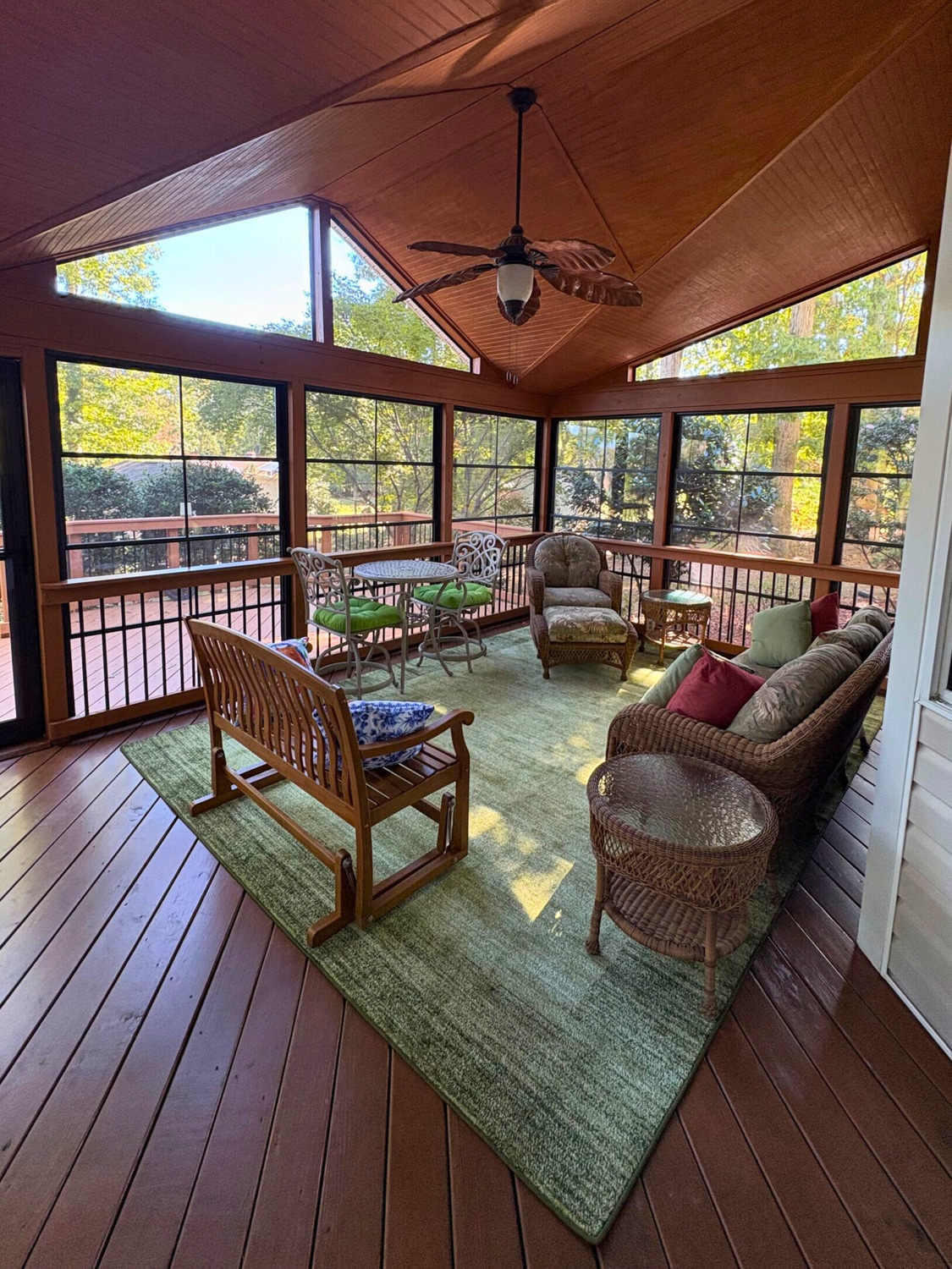 custom sunroom and deck in athens ga