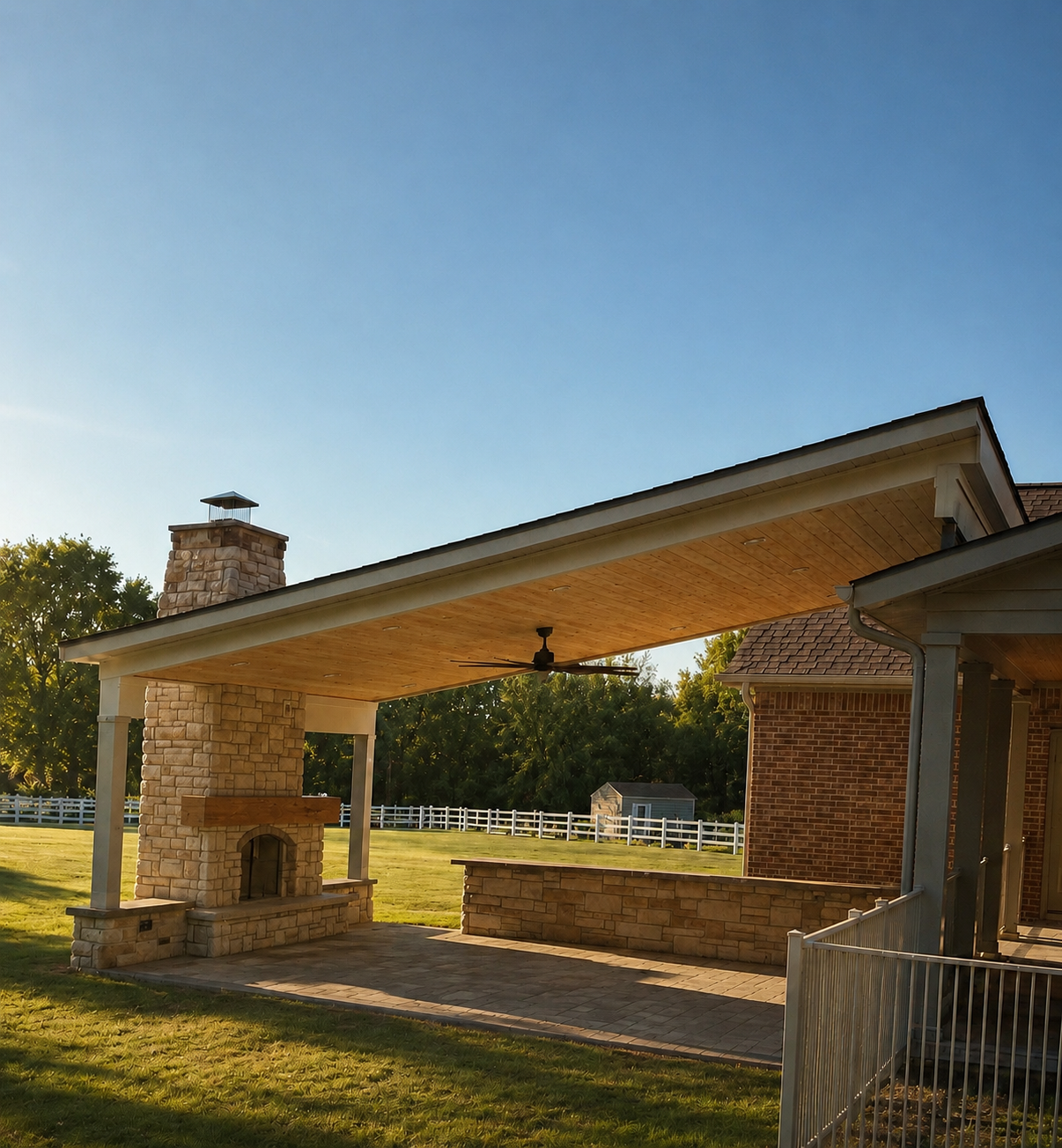 custom porch built in bentonville
