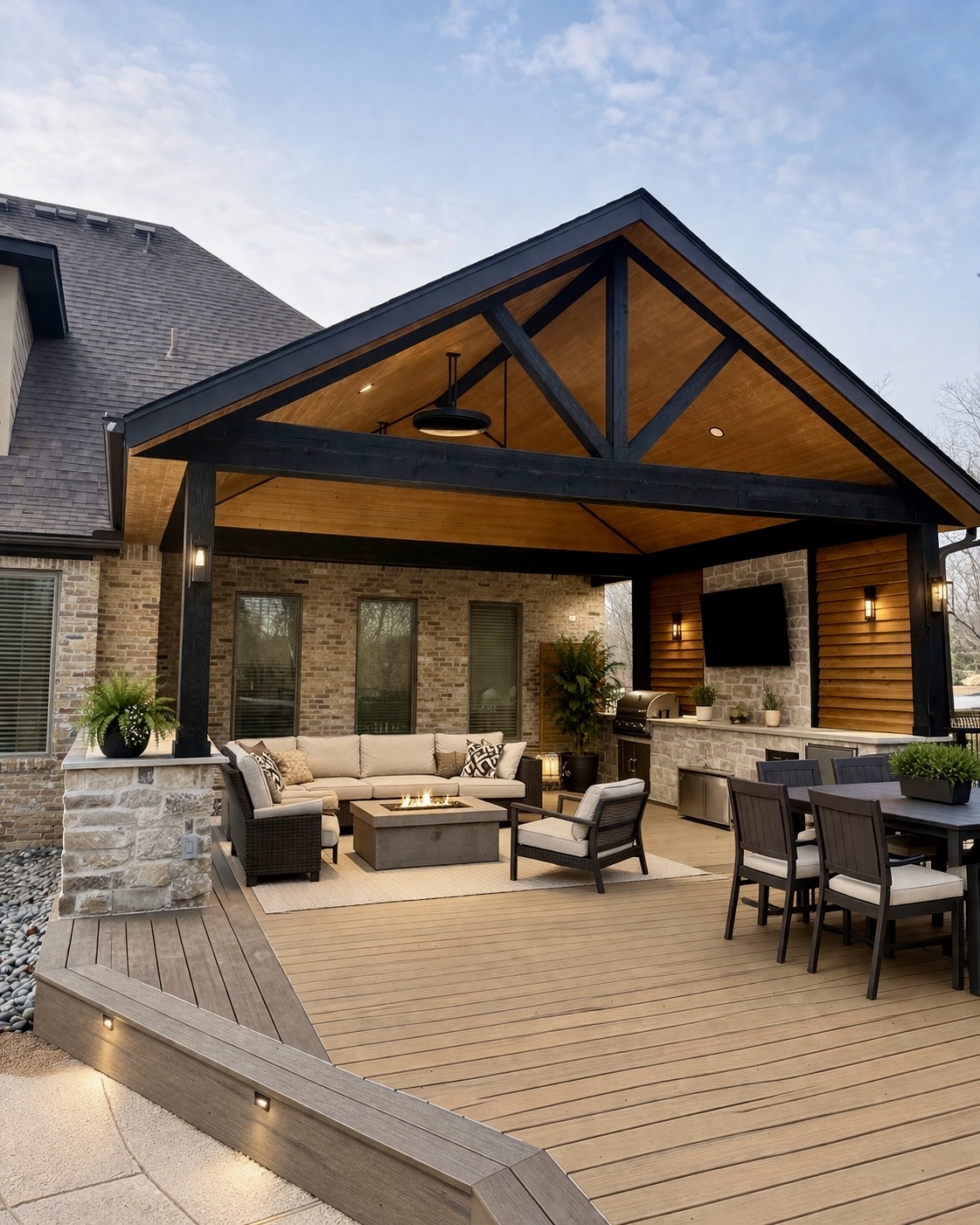 fayetteville custom porch with composite decking