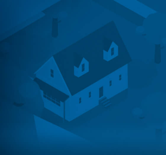 Home with blue overlay