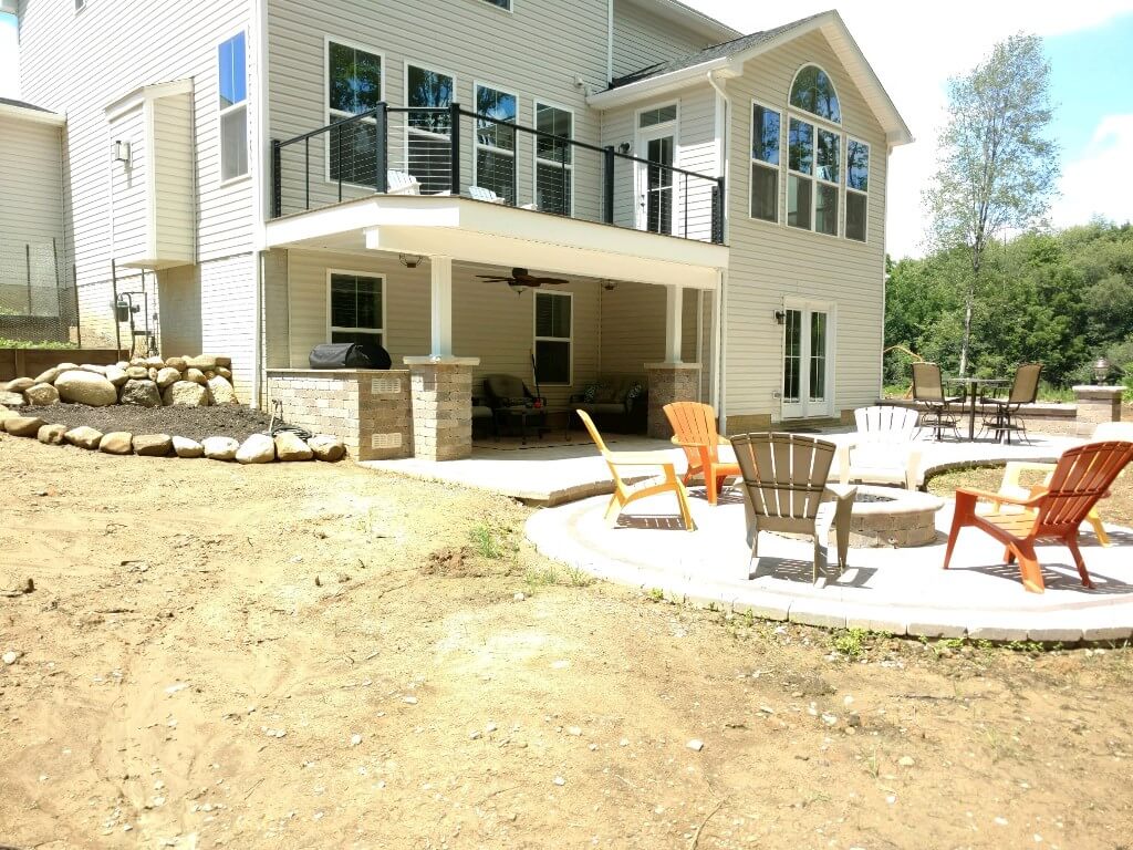 patio with fire pit