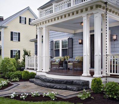 front porch with columns
