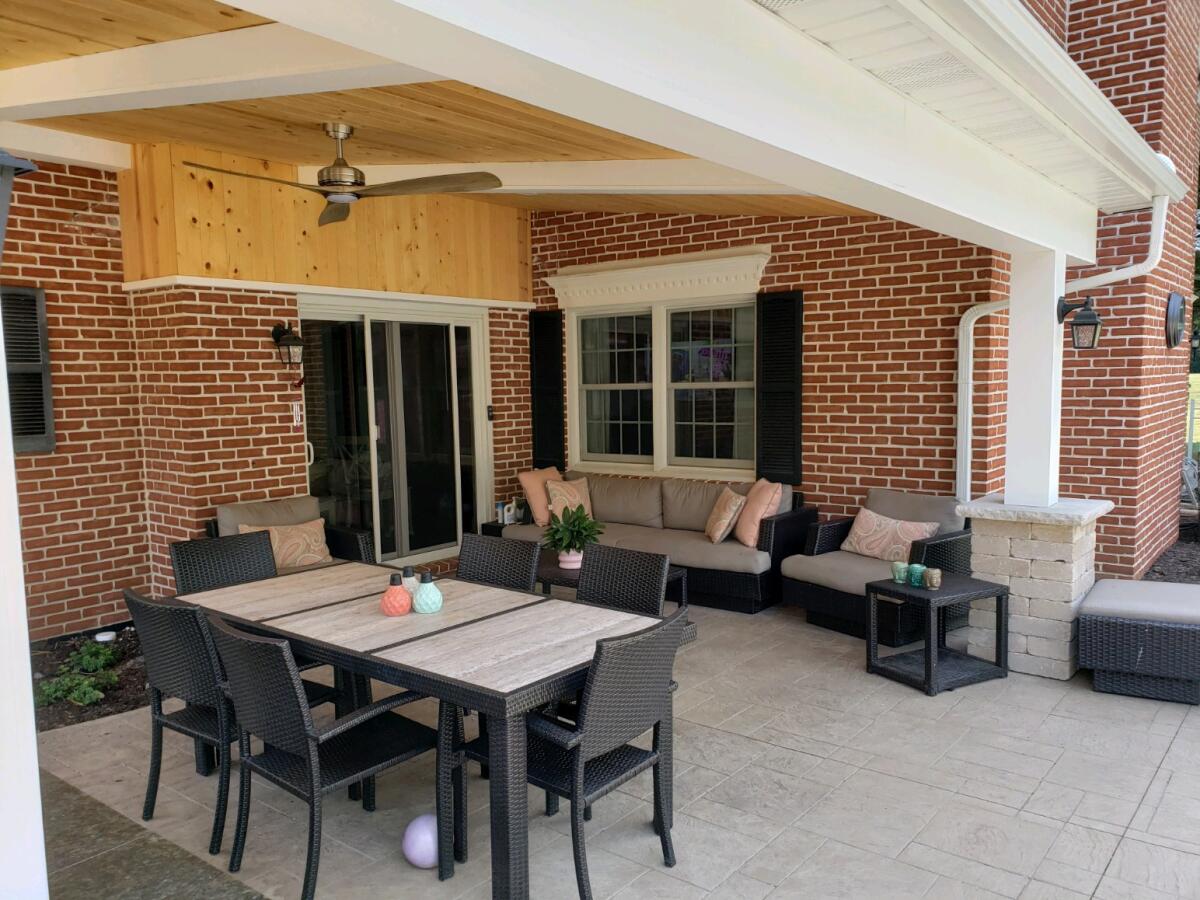 Interior of Akron Porch Cover