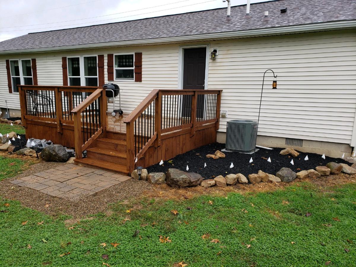 after new franklin deck build back of house