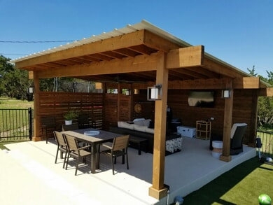 detached covered porch