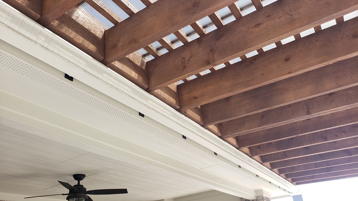 pflugerville TX custom pergola with topgal cover
