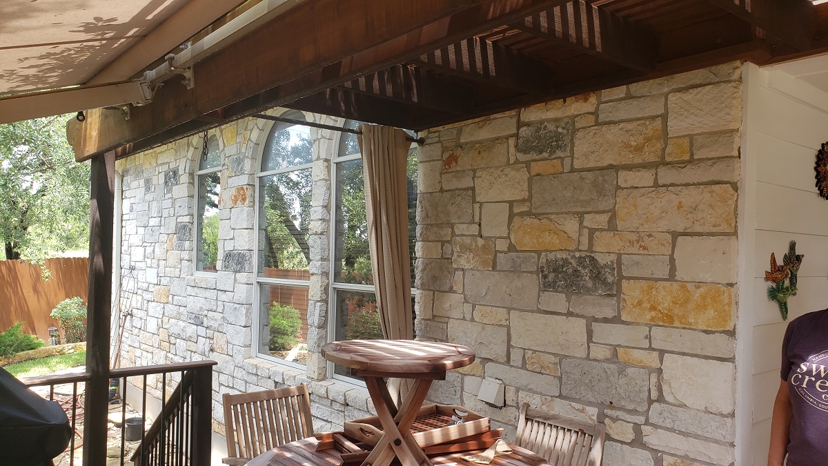 porch before Archadeck of Austin