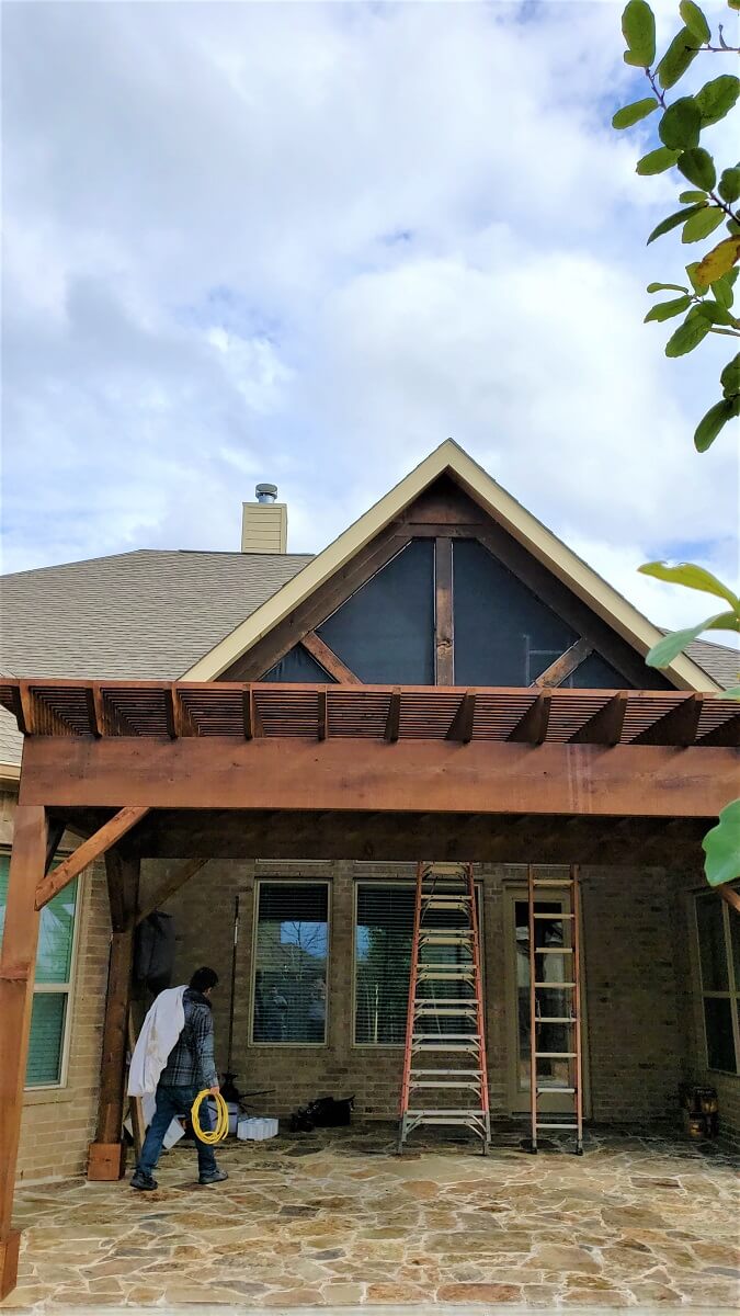 Gable with solar screen