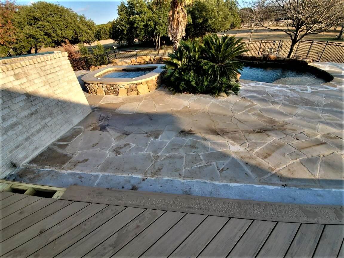 Poolside deck