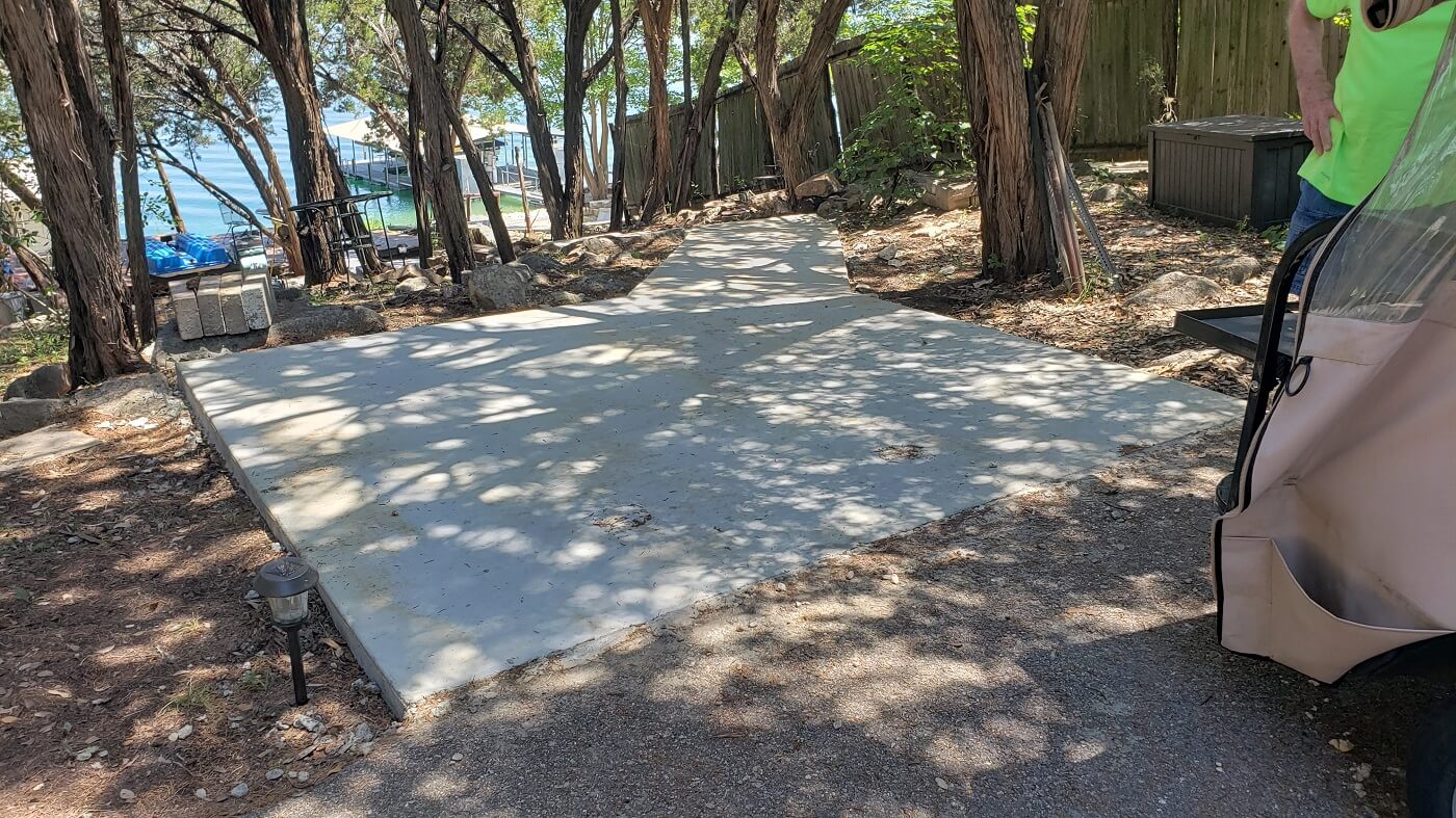 Driveway portion of the project