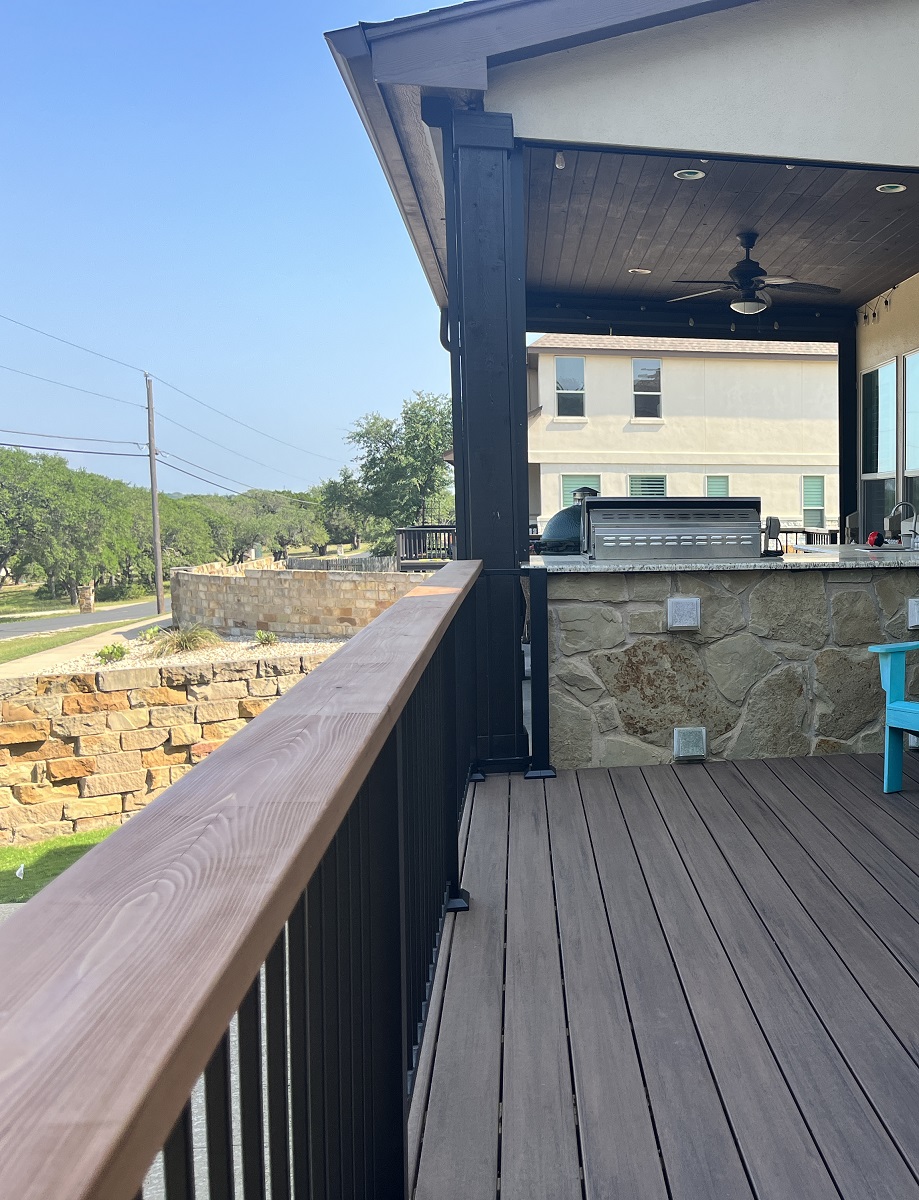 railing on new deck