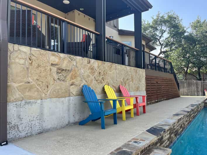 patio chairs on new patio