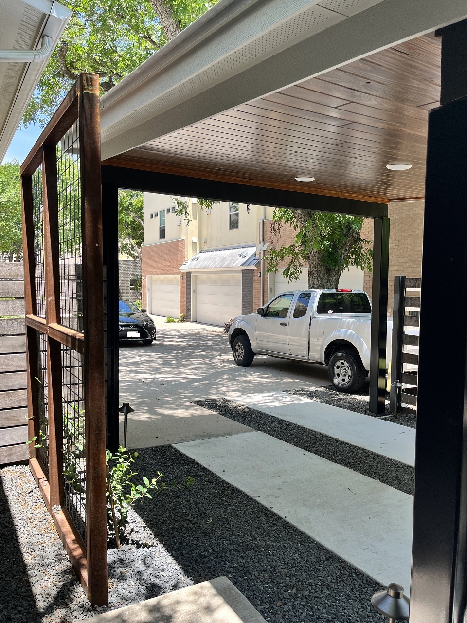 covered parking area and covered patio in zilker park