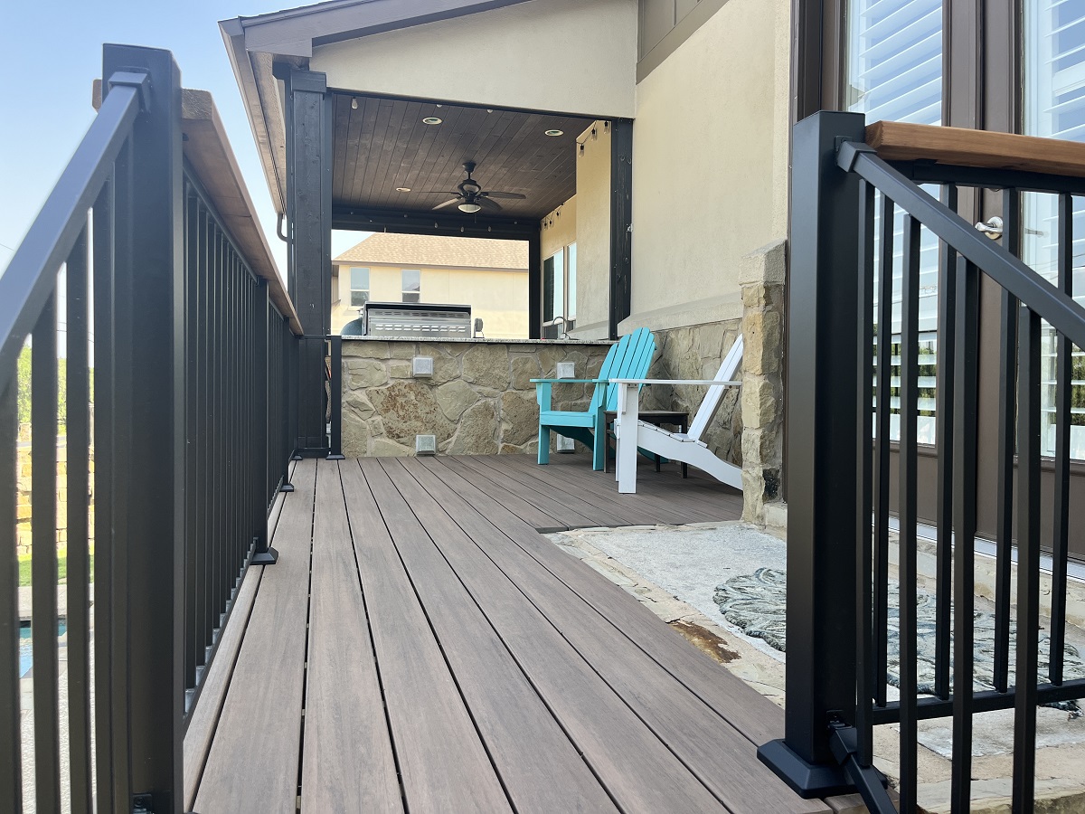 close up on the new deck