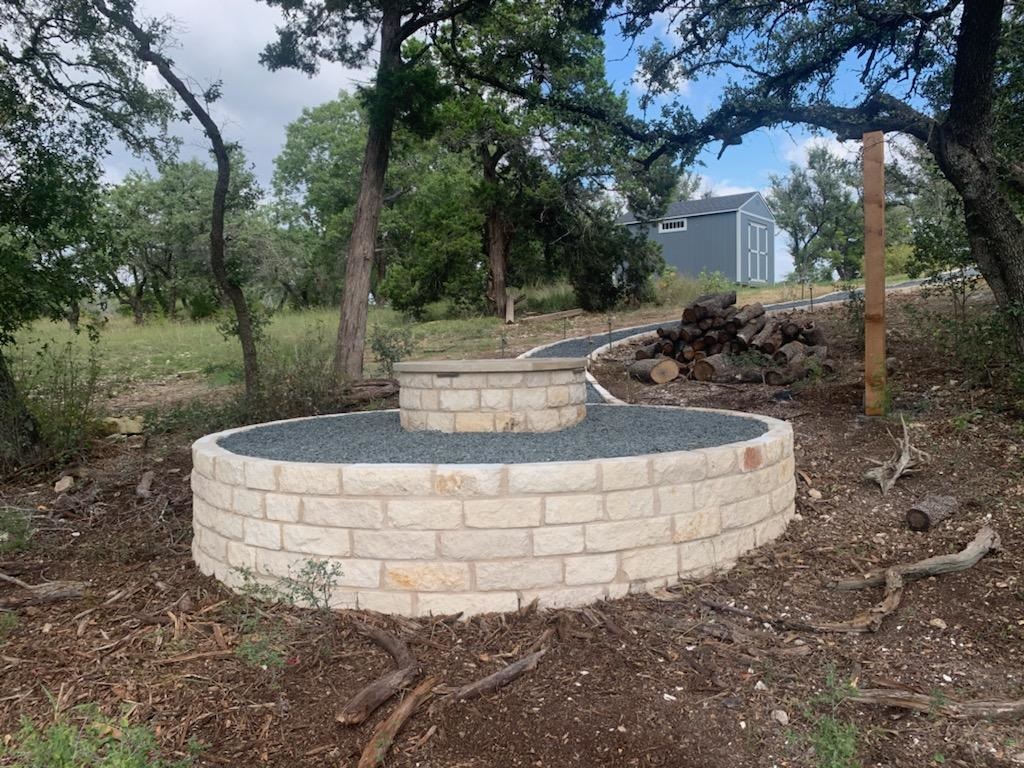 custom woodland patio fire pit