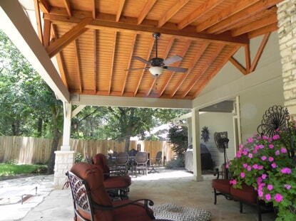 large porch overhang