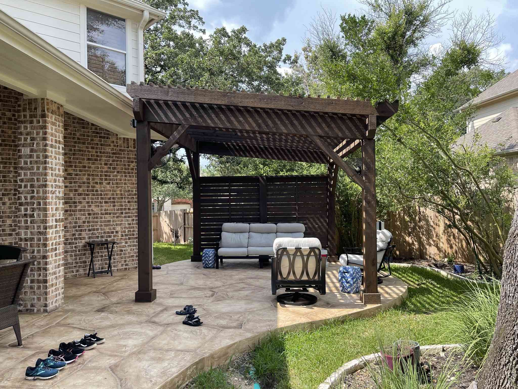 NW shade pergola in avery creek