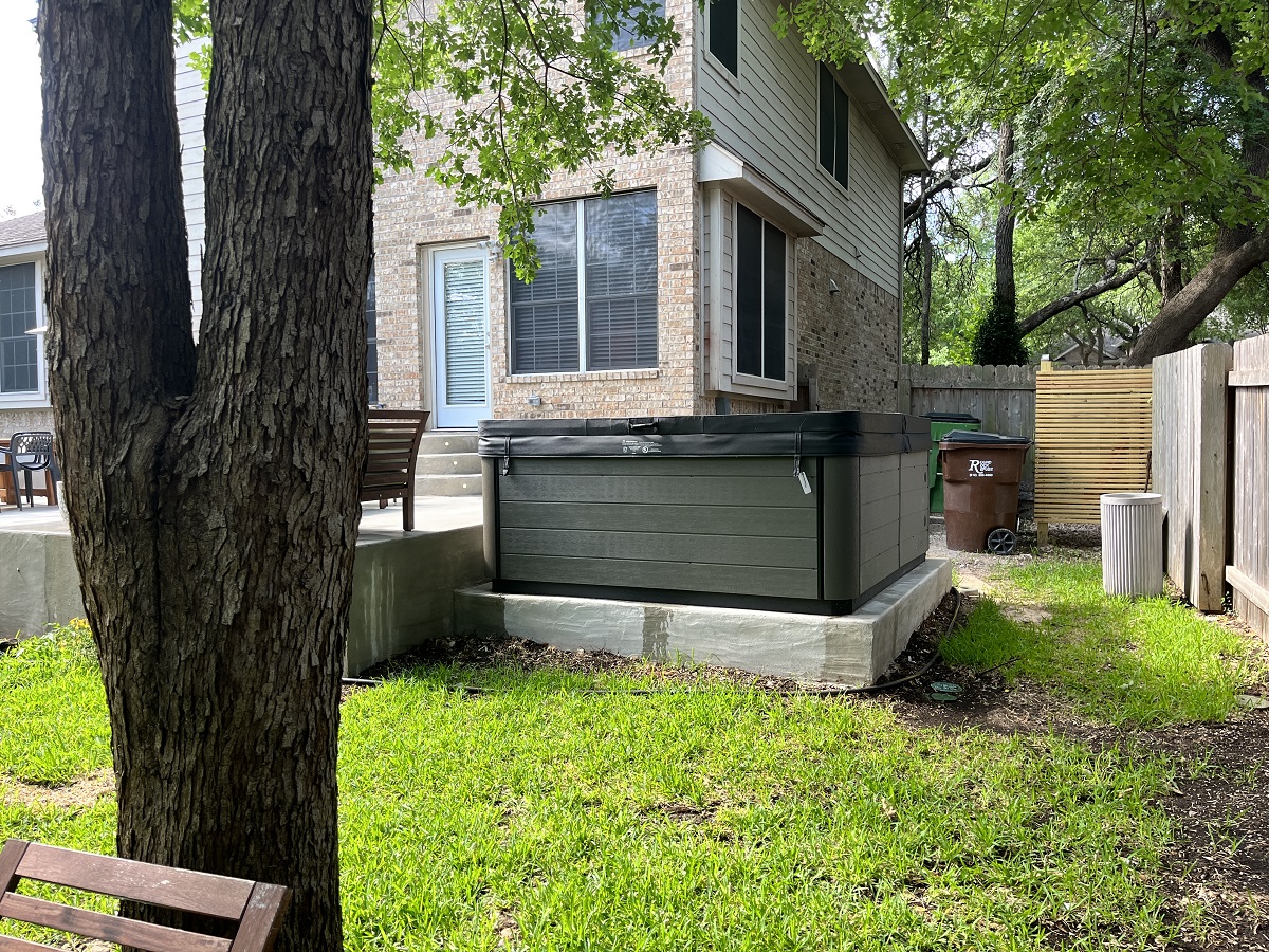 Round rock tx hot tub pad details