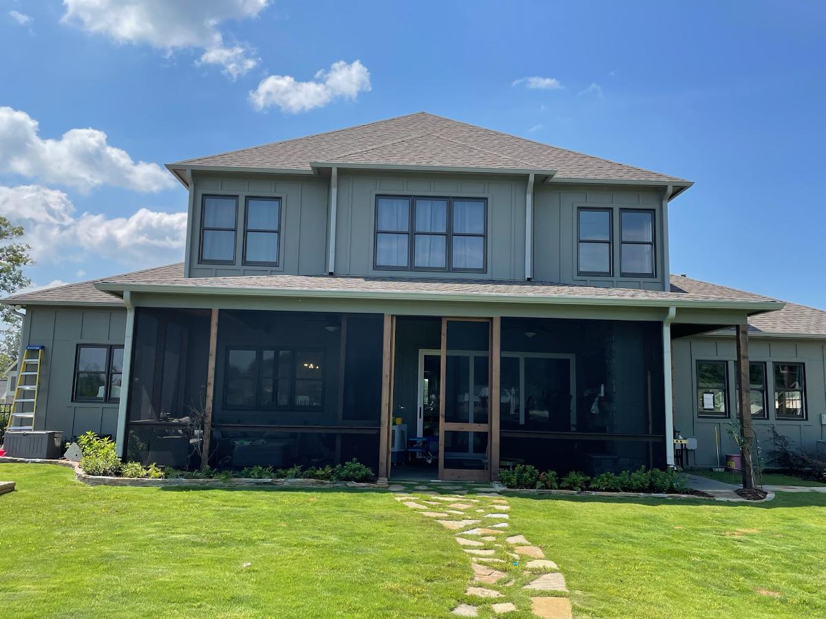 House After with a screened in porch
