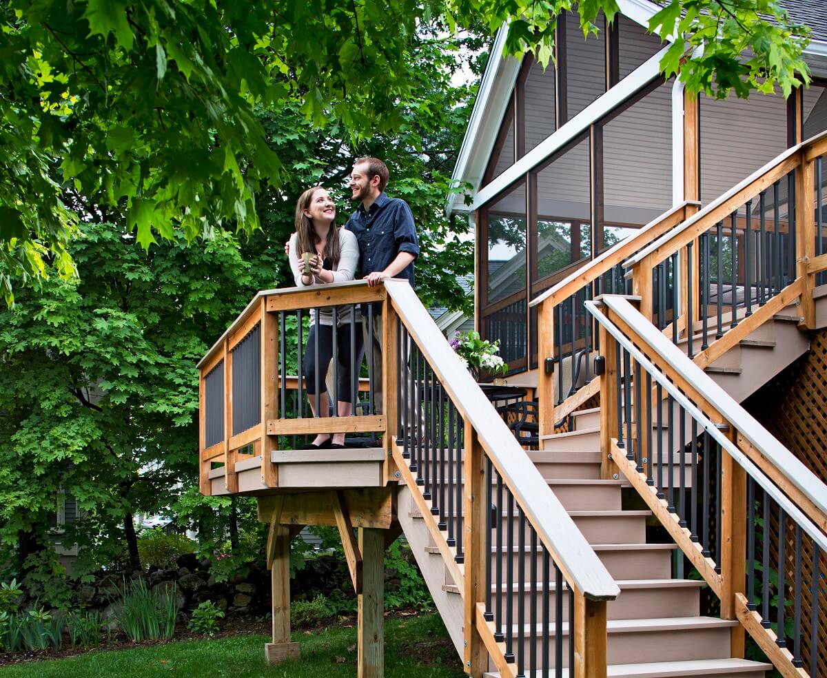 Couple enjoying their Porch