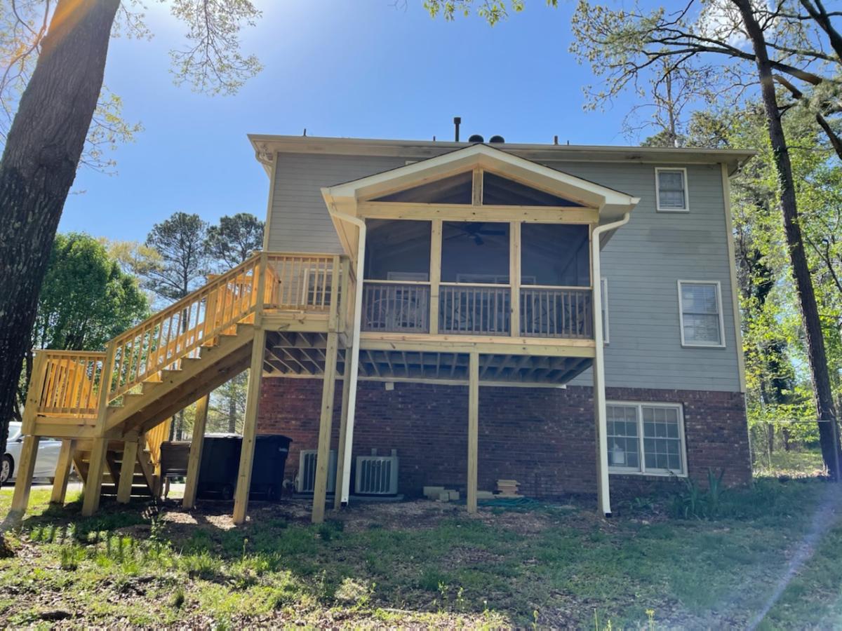 Archadeck of Birmingham Screened porch and Side Deck Combo