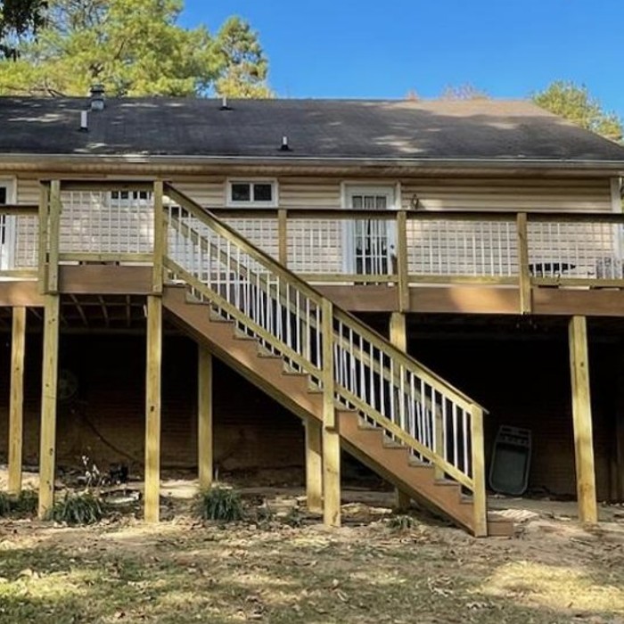 close up of low maintenance deck