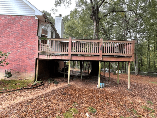 Deck before Archadeck replaced with new deck: