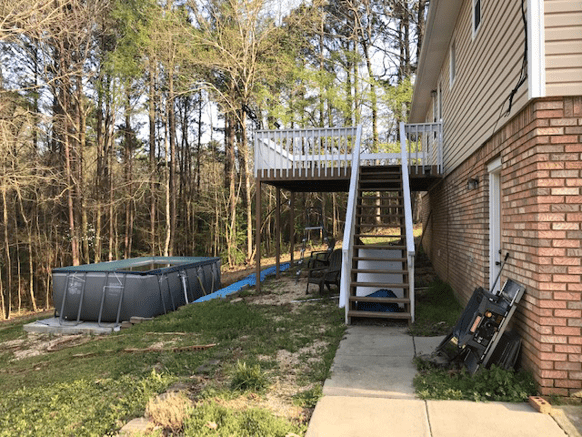 Deck before Archadeck replaced with new deck