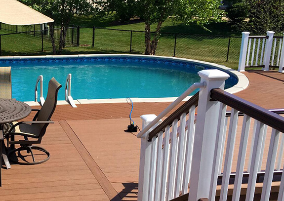 Poolside deck