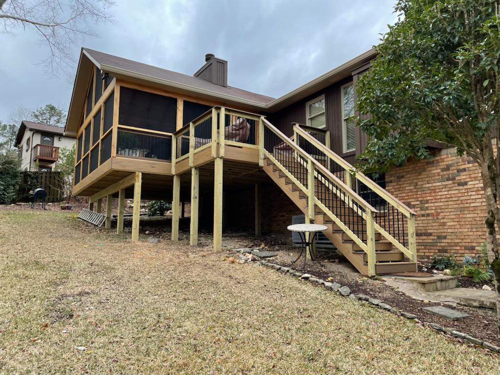 north shelby county timbertech deck and screened porch 