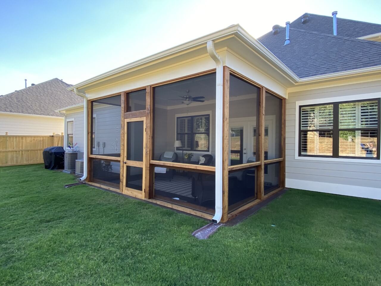 This Screened Porch in Griffin Park at Eagle Point Exemplifies