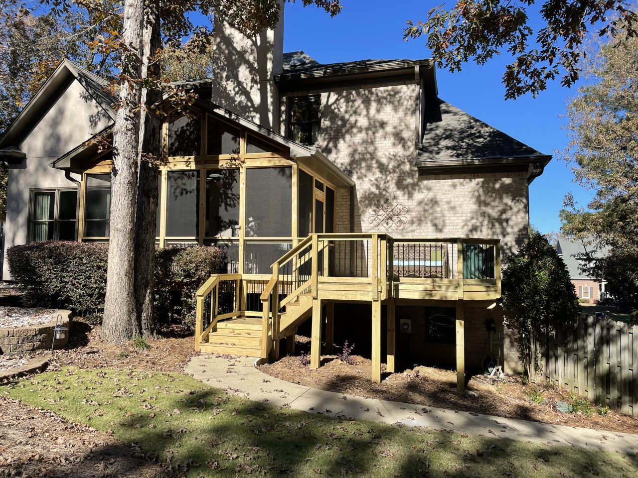Vestavia Screened Porch & Deck Combination Spaces. 