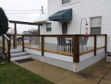 fiberon redeck with custom privacy arbor in macon georgia